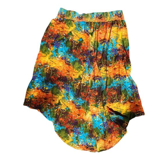 ASHLEY STEWART Plus Size 26 28 Tie Dye Retro Asymmetrical Pants - Picture 1 of 3